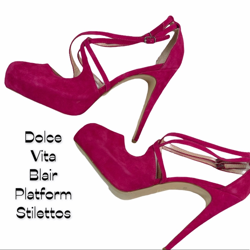 Dolce Vita Blair Hot Pink Platform Stilettos NWOB Size 10